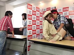 MFOD-031 Sultry Japanese Babe with Curly Hair Teases & Delivers Deep Blowjob