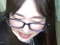 mumaretetihiro2pg Adorable Asian Babe in Specs Gives Intense Blowjob