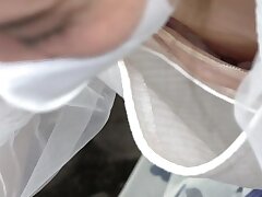 milky-215_1 Seductive Japanese Beauty in Lingerie Delivers Ultimate Handjob Bliss