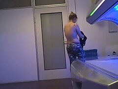 Germany_Solarium_Voyeur_5 Newcomer's Passionate Debut Skillfully Taking Her First Cock