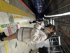 PB0120 Short Haired Babe Gives Quick Bathroom Blowjob For His Pleasure