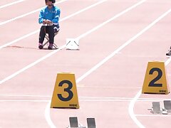 BT-111 Sporty Japanese Babe Kneels for a Steamy Blowjob Treat