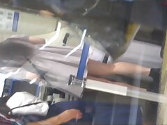 bs21 Sexy Blonde in Sportswear Tempts with Black Panties Indoors