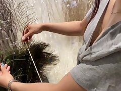 omise-003 Sexy Asian Babe Enjoys Passionate Hand Pleasure Deeply